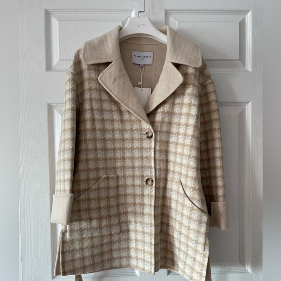 Petite Studio Double sided beige wool coat size xs - Picture 1 of 11